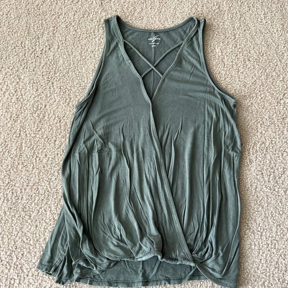 Francesca's Forest Green Cotton Tank